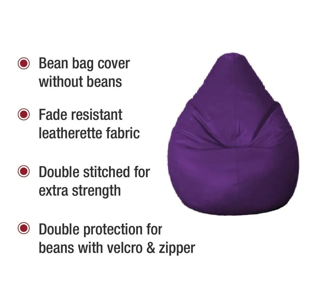 Tear Drop Designed Lavender Bean Bag Cover (L,XL,XXL,XXXL, Jumbo) Large - 34x21x21 cm
