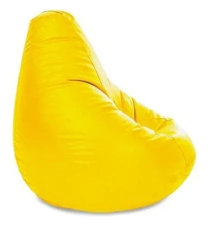 Tear Drop Designed Lime Yellow Bean Bag Cover  (L,XL,XXL,XXXL, Jumbo) Large - 34x21x21 cm