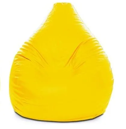 Tear Drop Designed Lime Yellow Bean Bag Cover  (L,XL,XXL,XXXL, Jumbo) Large - 34x21x21 cm