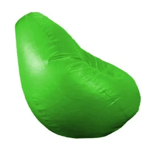 Tear Drop Designed Pea Green Bean Bag Cover  (L,XL,XXL,XXXL, Jumbo) Large - 34x21x21 cm