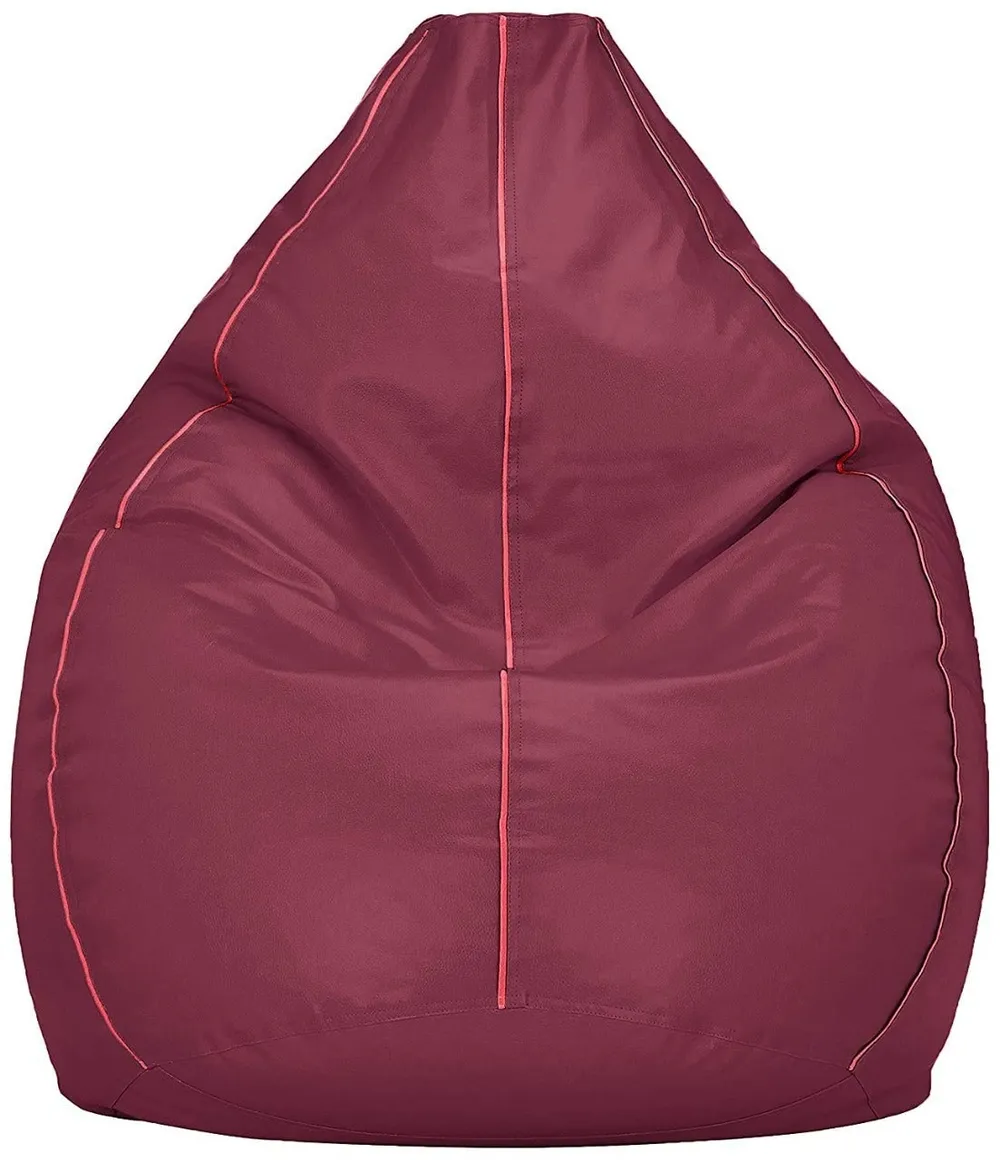 Tear Drop Designed Rich Pink Bean Bag Cover  (L,XL,XXL,XXXL, Jumbo) Large - 34x21x21 cm
