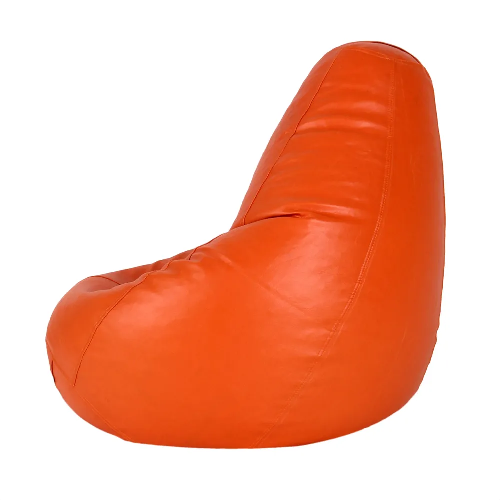 Tear Drop Designed Tangerine Bean Bag Cover  (L,XL,XXL,XXXL, Jumbo) Large - 34x21x21 cm