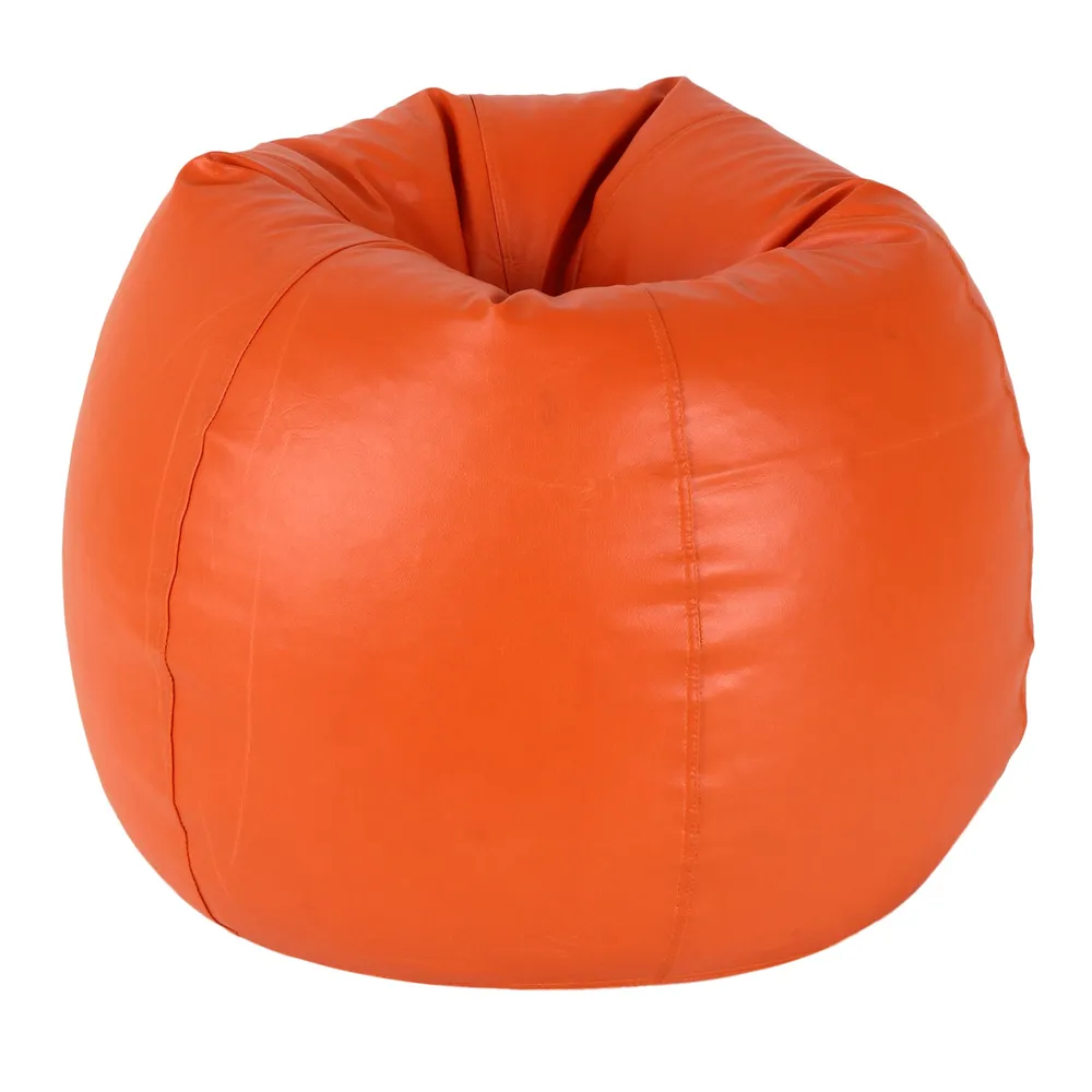 Tear Drop Designed Tangerine Bean Bag Cover  (L,XL,XXL,XXXL, Jumbo) Large - 34x21x21 cm