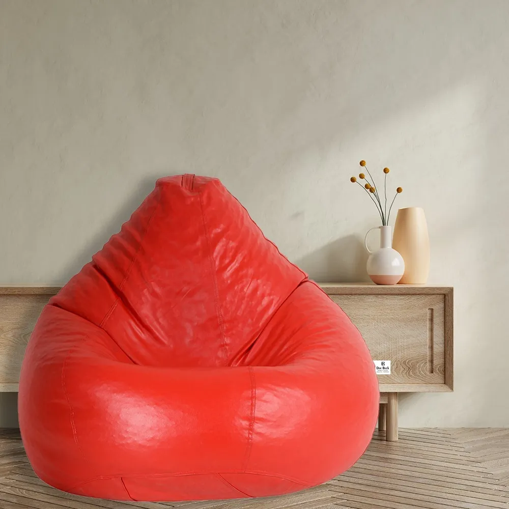 Tear Drop Tangerine Bean Bag Cover  (L,XL,XXL,XXXL, Jumbo) Large - 34x21x21 cm