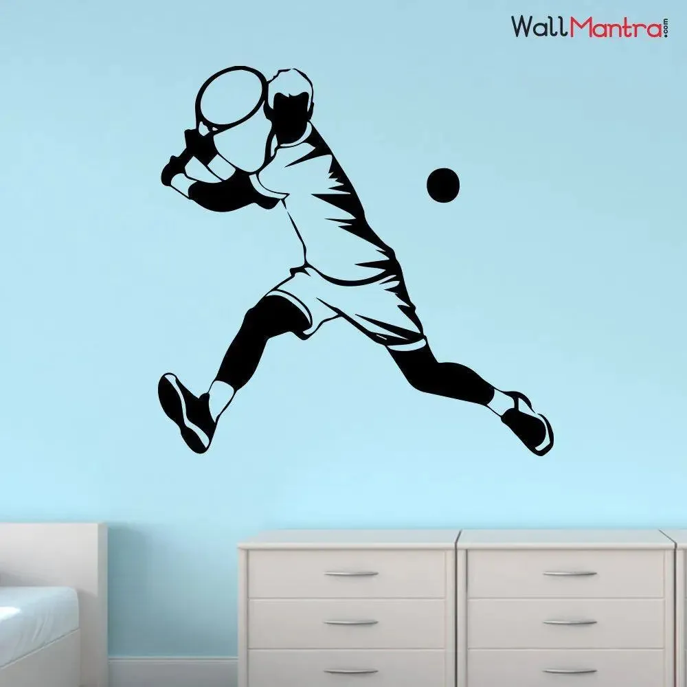 Tennis Sports Wall Sticker Premium Quality Self Adhesive Vinyl 61 x 61 cm