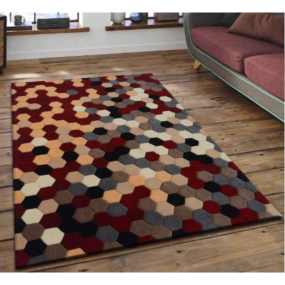 Tessellation Pattern Multicolor Area Carpet 2*5ft