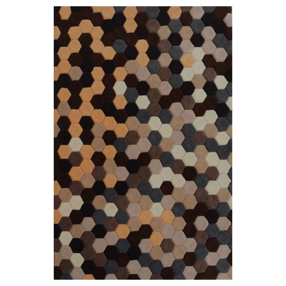 Tessellation Pattern Neutral Area Carpet 2*5ft