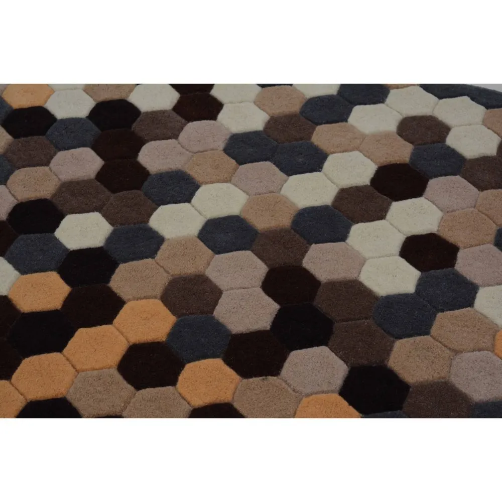 Tessellation Pattern Neutral Area Carpet 2*5ft