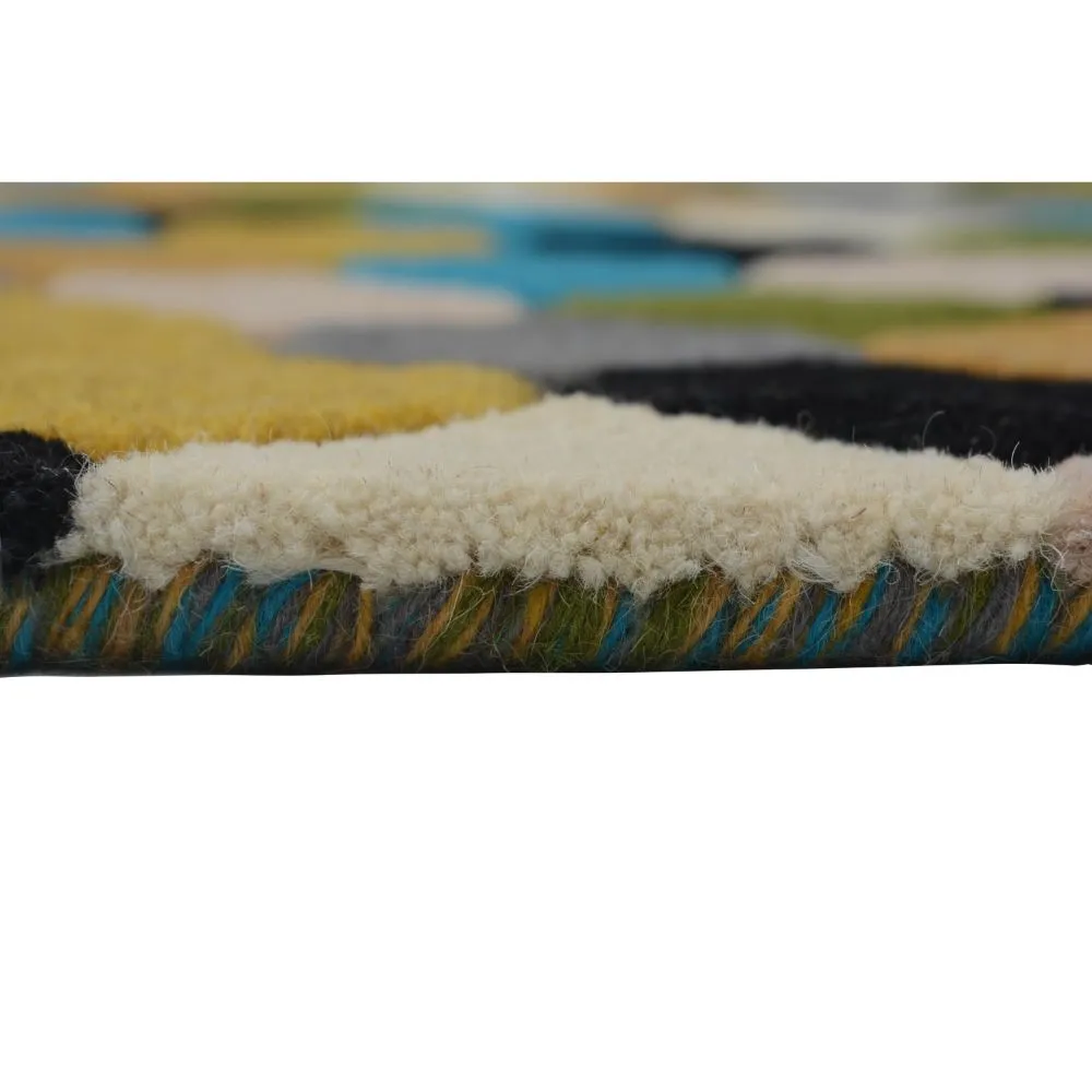 Tessellation Pattern Shades Of Blue Area Carpet 2*5ft