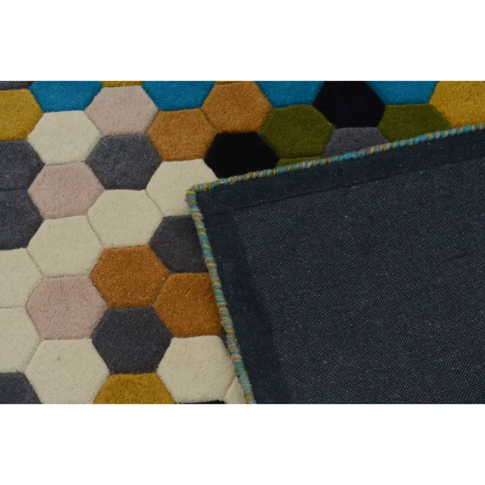 Tessellation Pattern Shades Of Blue Area Carpet 2*5ft