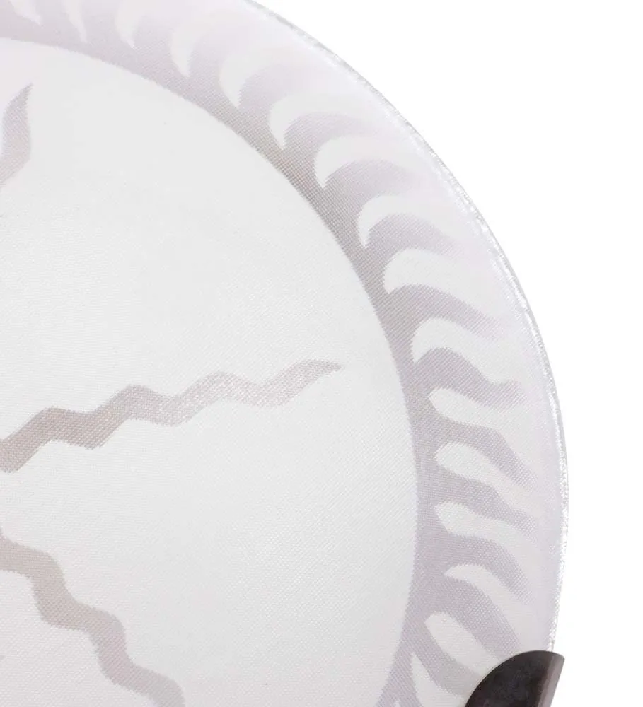 Textured Big White Flush Mount Light