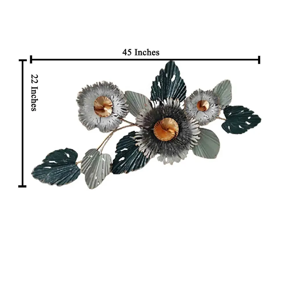 WallMantra Textured Bloom Metal Wall Sculpture Art