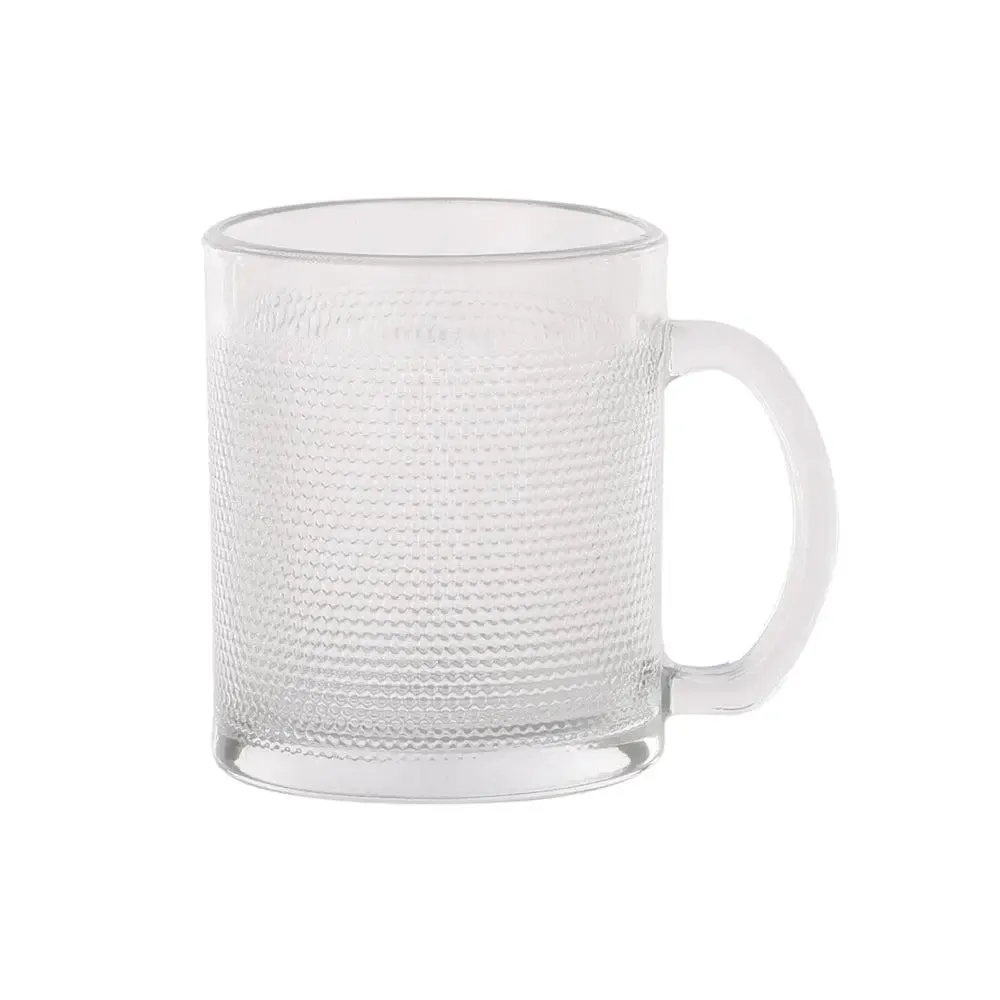 Textured Standard Glass Mugs Set Of 6