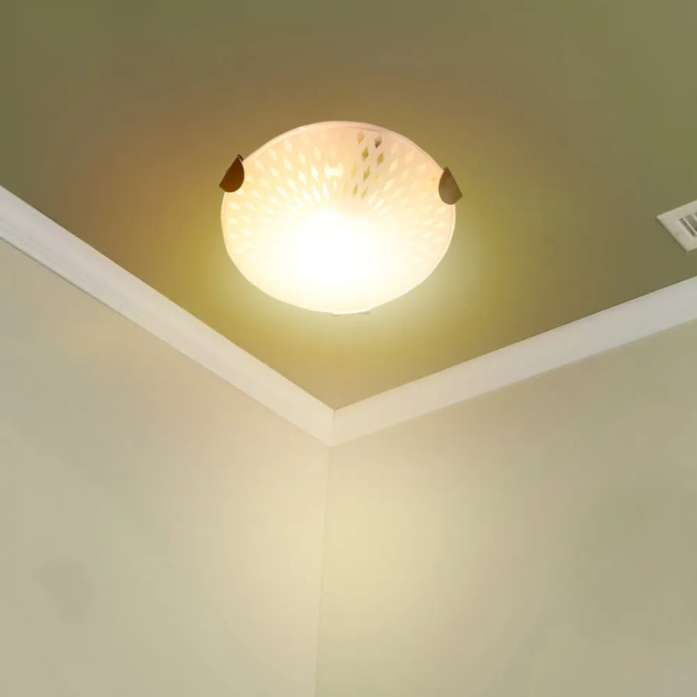 Textured Warm Designer Mini Flush Mount Light