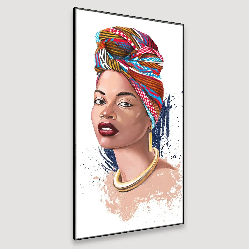 The african Silhuette Framed Wall art With Frame