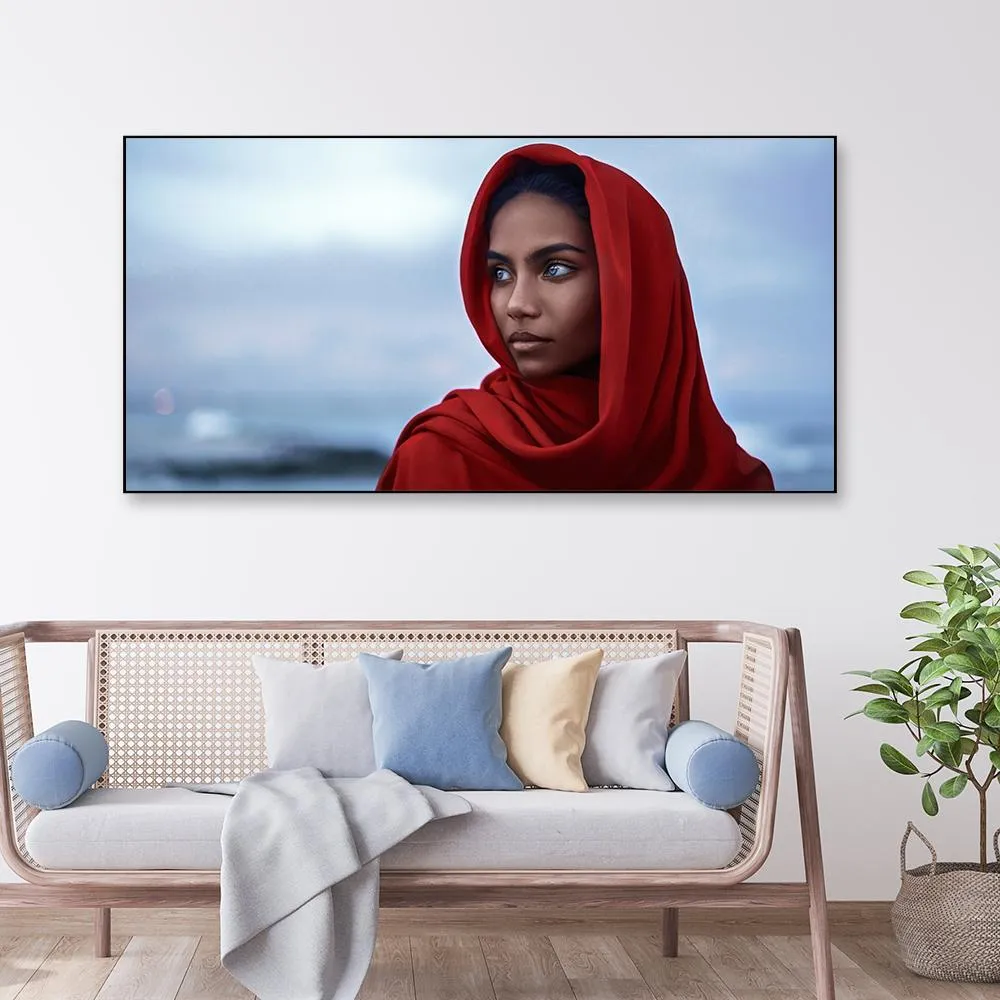 The Beauty of Paranja Women Framed Wall art With Frame