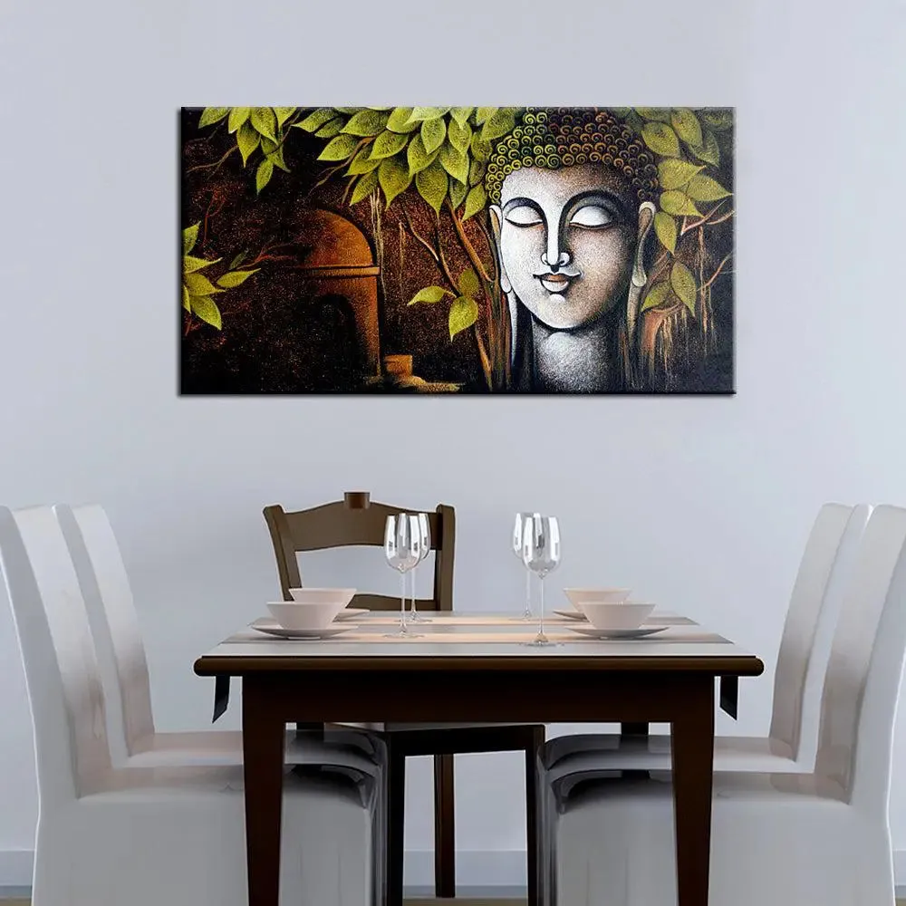The Buddha &amp; the Bodhi Tree Wall Painting With Frame
