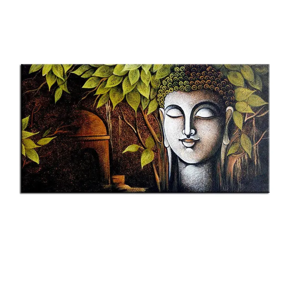 The Buddha &amp; the Bodhi Tree Wall Painting With Frame