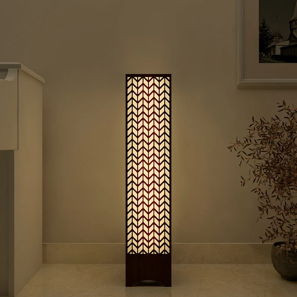 The Chevron Designer Wood Floor Lamp / Floor Light / Modern Lamp