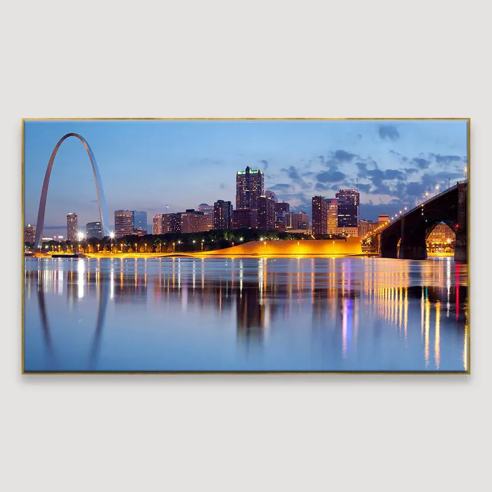 The City of St. Louis skyline Framed Wall art With Frame
