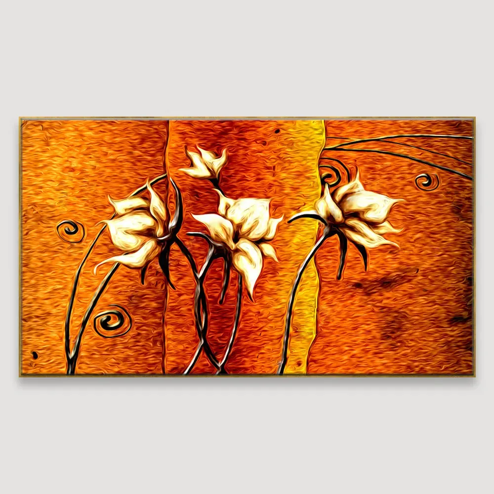 The Dancing Flower Canvas Printed Painting With Frame