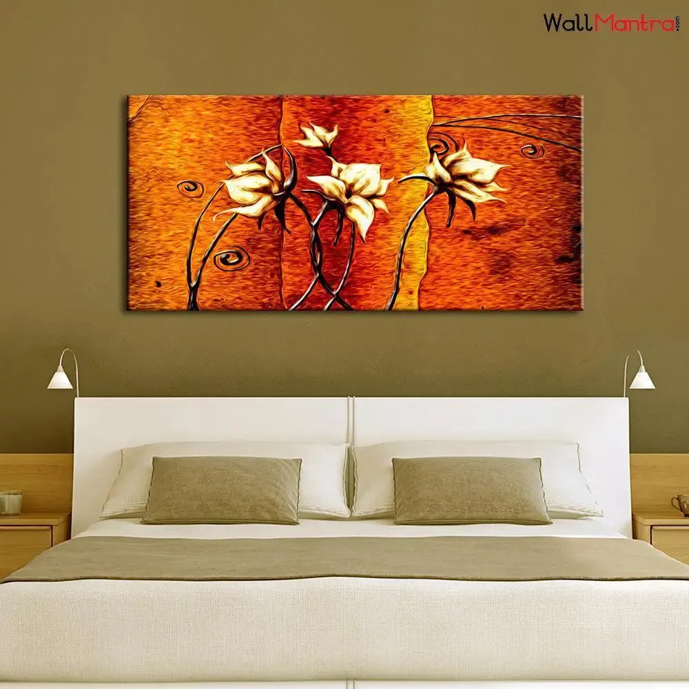 The Dancing Flower Canvas Printed Painting With Frame