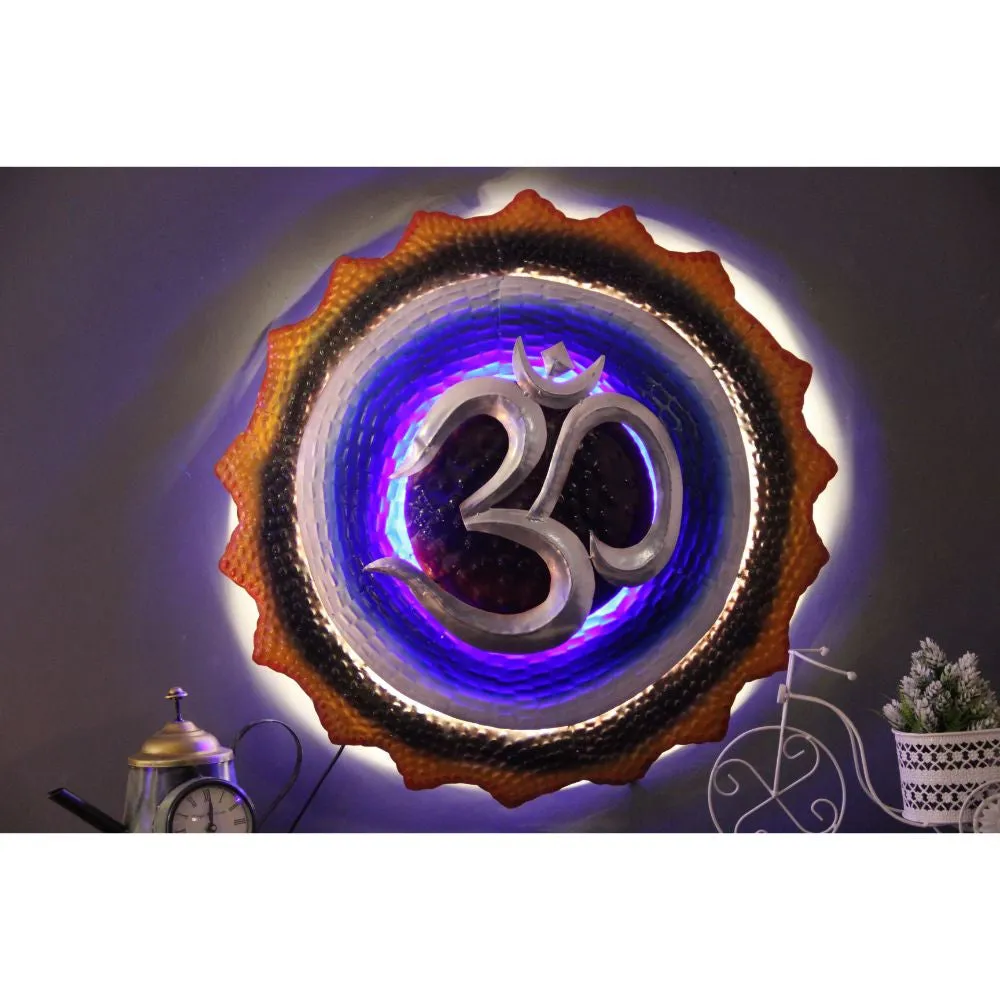 The Divine OM Metal Wall Art With LED Lights