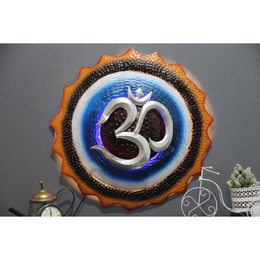 The Divine OM Metal Wall Art With LED Lights