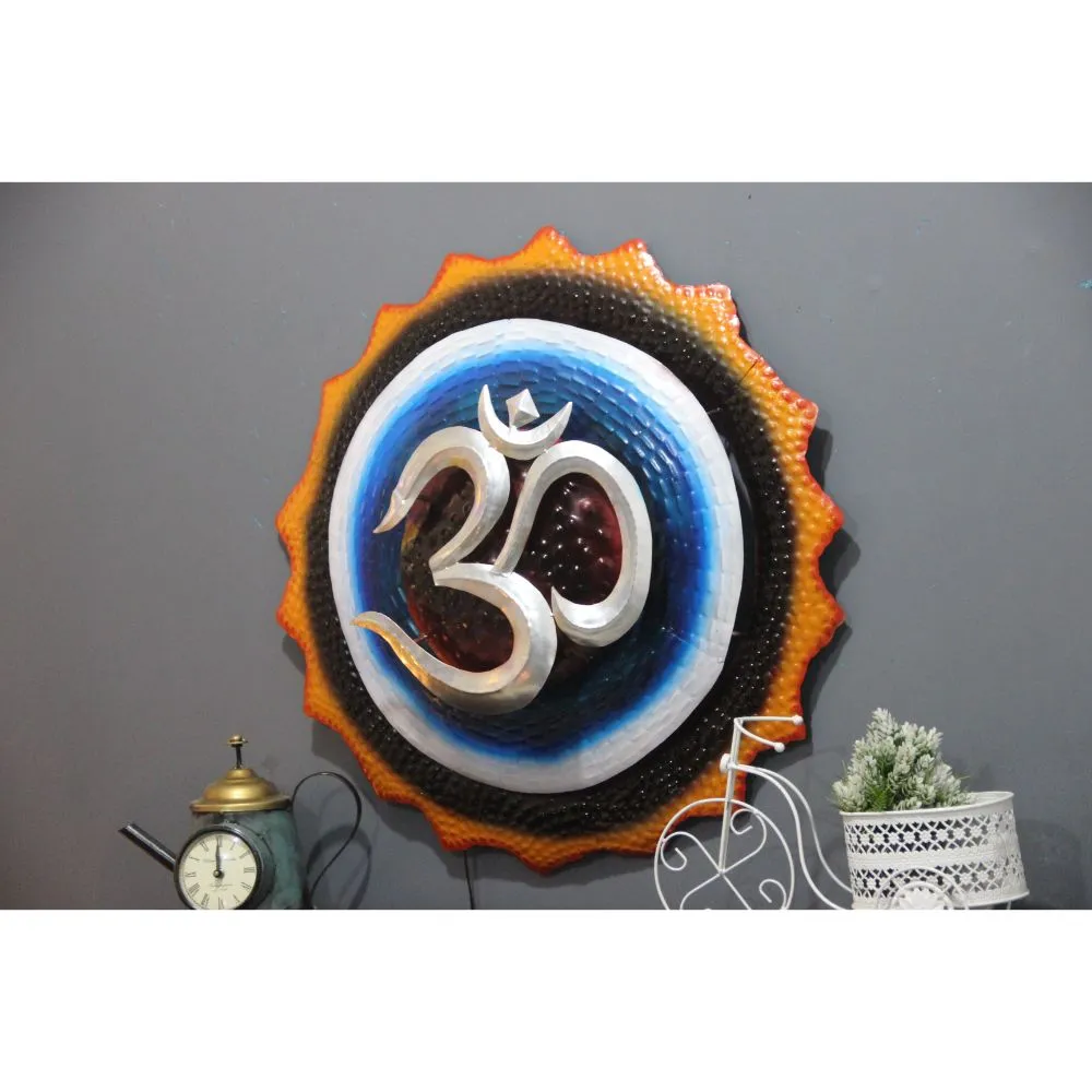 The Divine OM Metal Wall Art With LED Lights