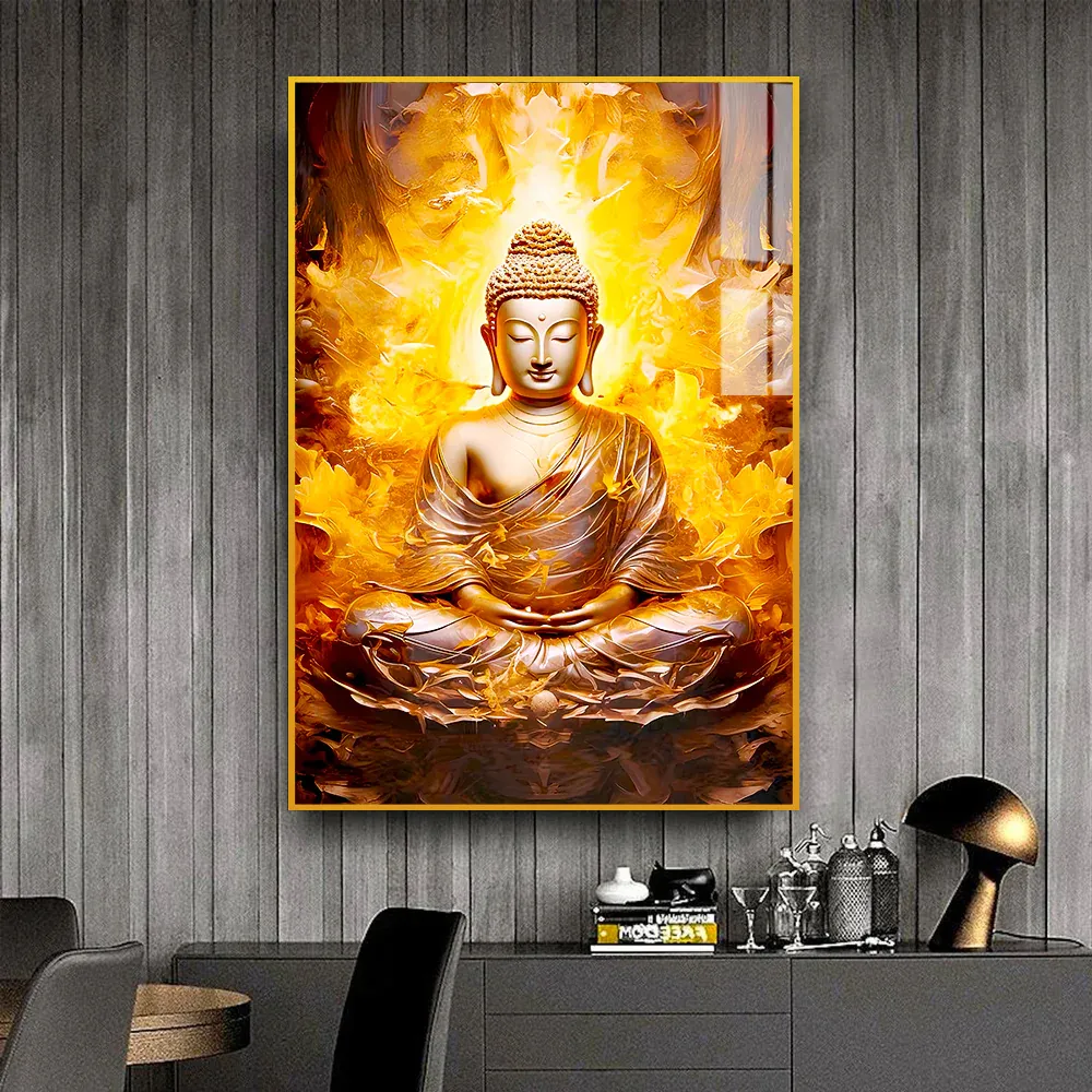 The Enlightened One Buddha Acrylic Wall Painting Regular