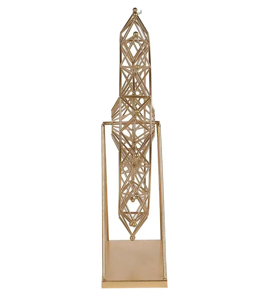 The Ferrous Revolving Wheel Metallic Showpiece for Living Room