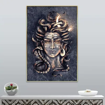 The Fierce Lord Shiva Painting / Framed Wallart