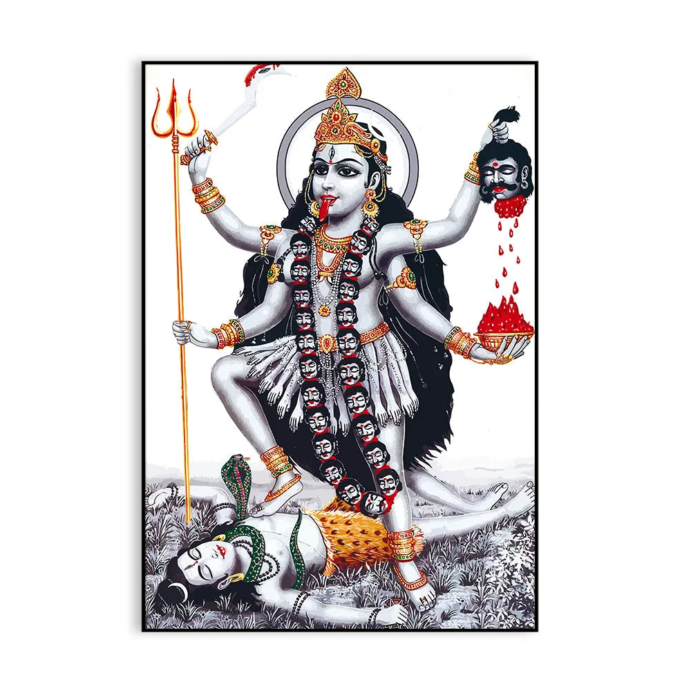 "The Goddess of Power- Kali" Painting / Framed Wallart