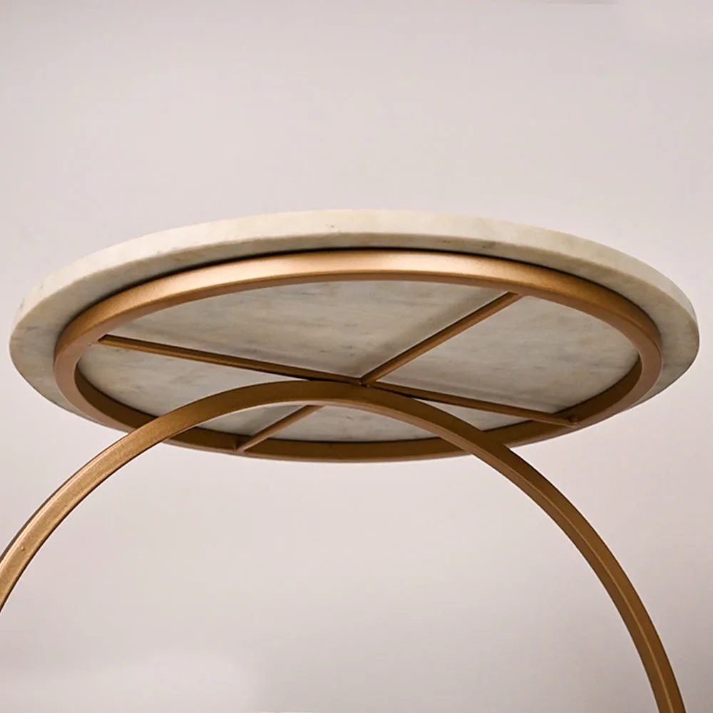 The Golden Halo Classic Metal Side Table Single Piece