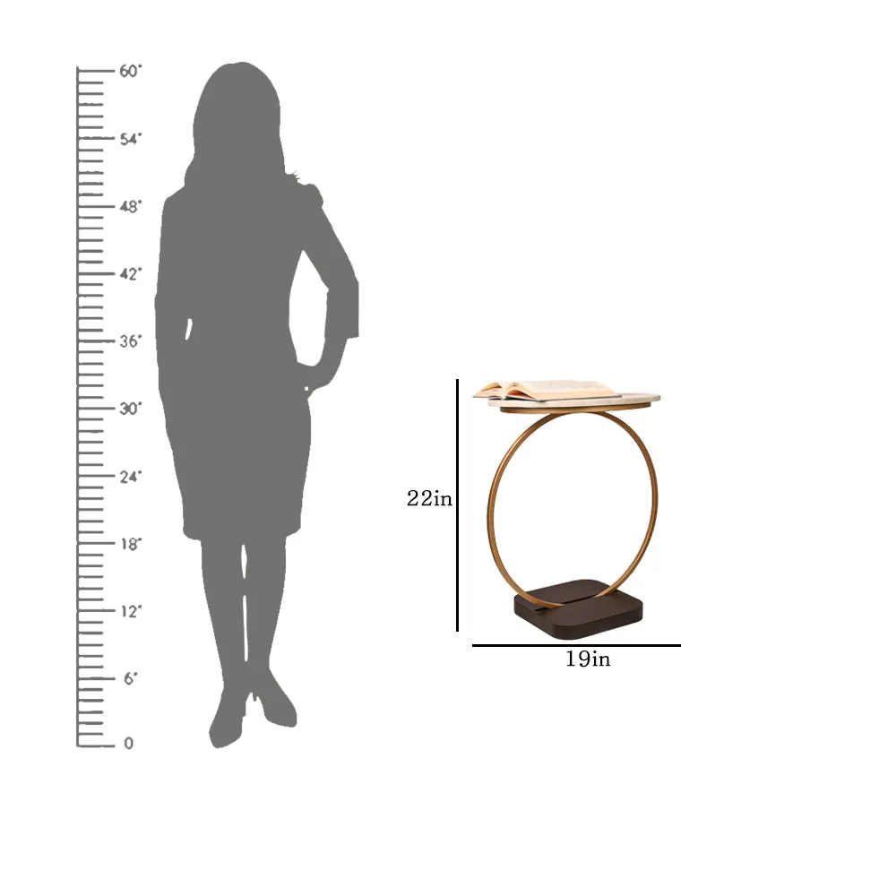 The Golden Halo Classic Metal Side Table Single Piece