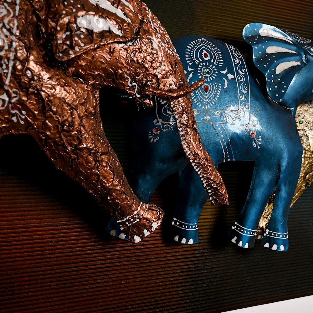 The Illuminated Elephant Metal Wall Art With LED Lights