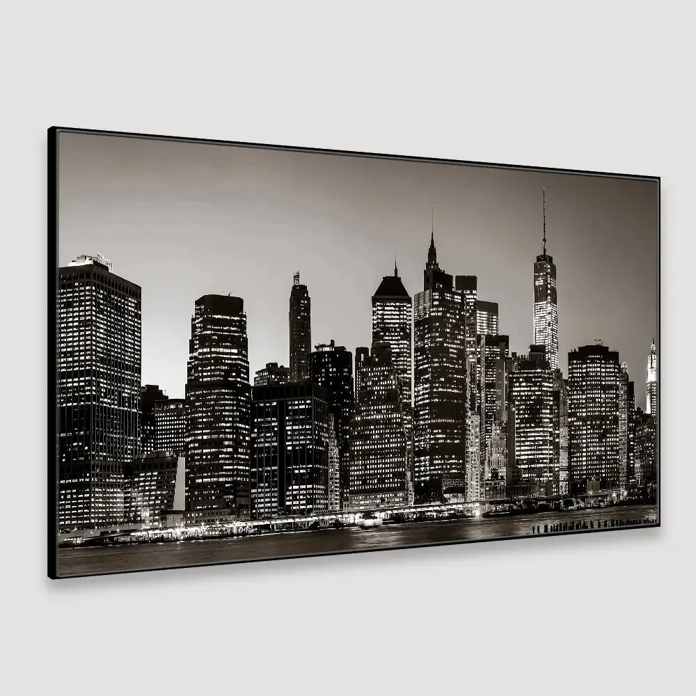 The Manhattan’s Night View Framed Wall Art With Frame