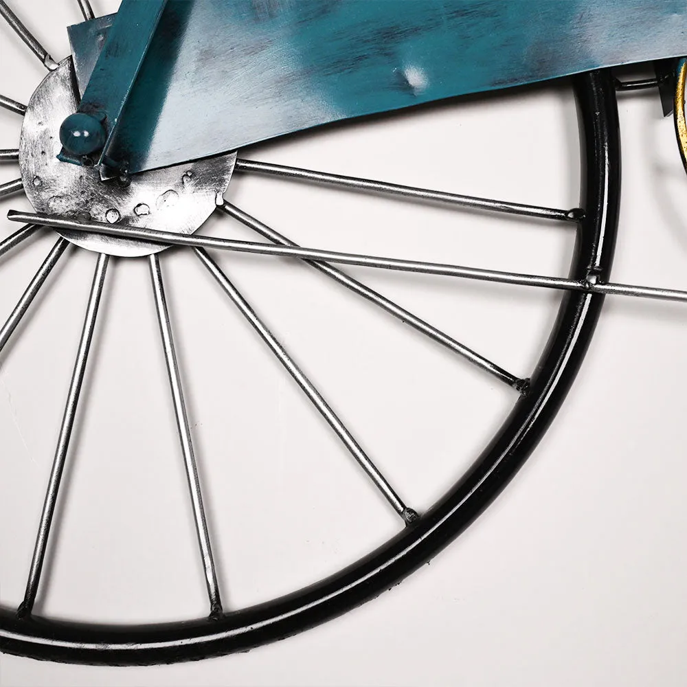 The Multicolor Wheel Cycle Clock Metal Walll Art
