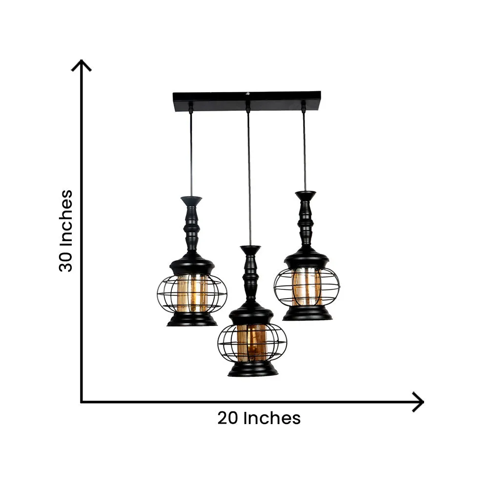 The Old Age Cagey Round Black Cluster Hanging Lights
