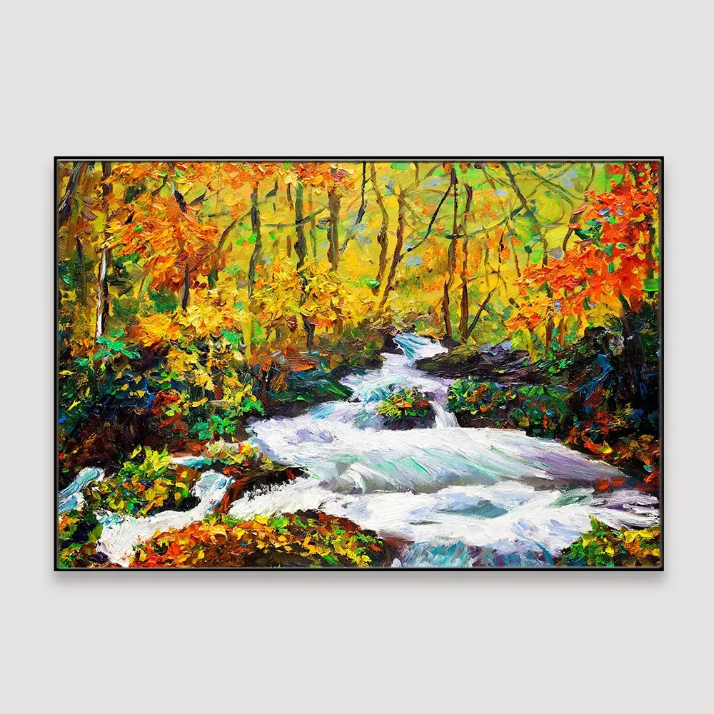 The Poised Stream Framed Wall Art With Floating Frame