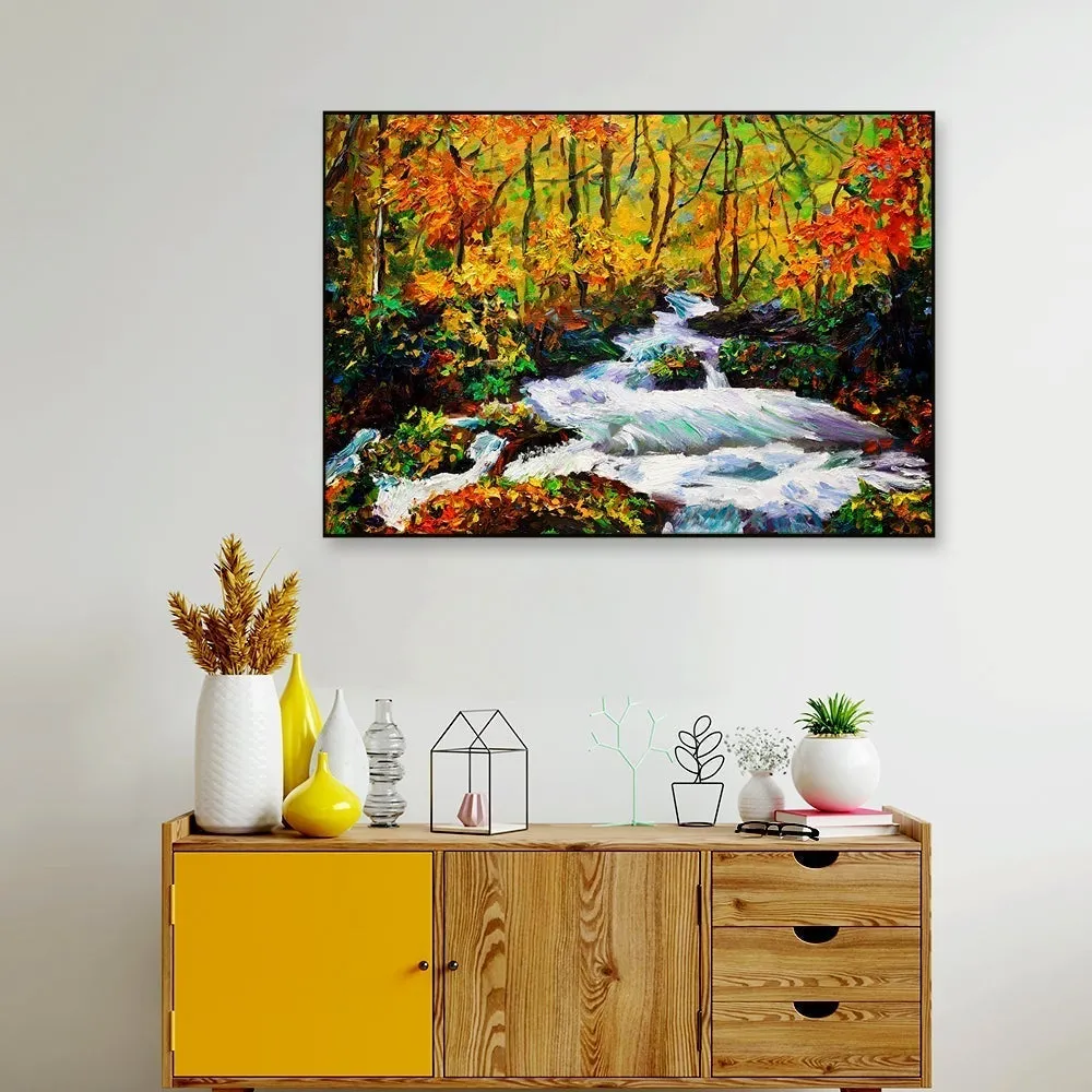 The Poised Stream Framed Wall Art With Floating Frame