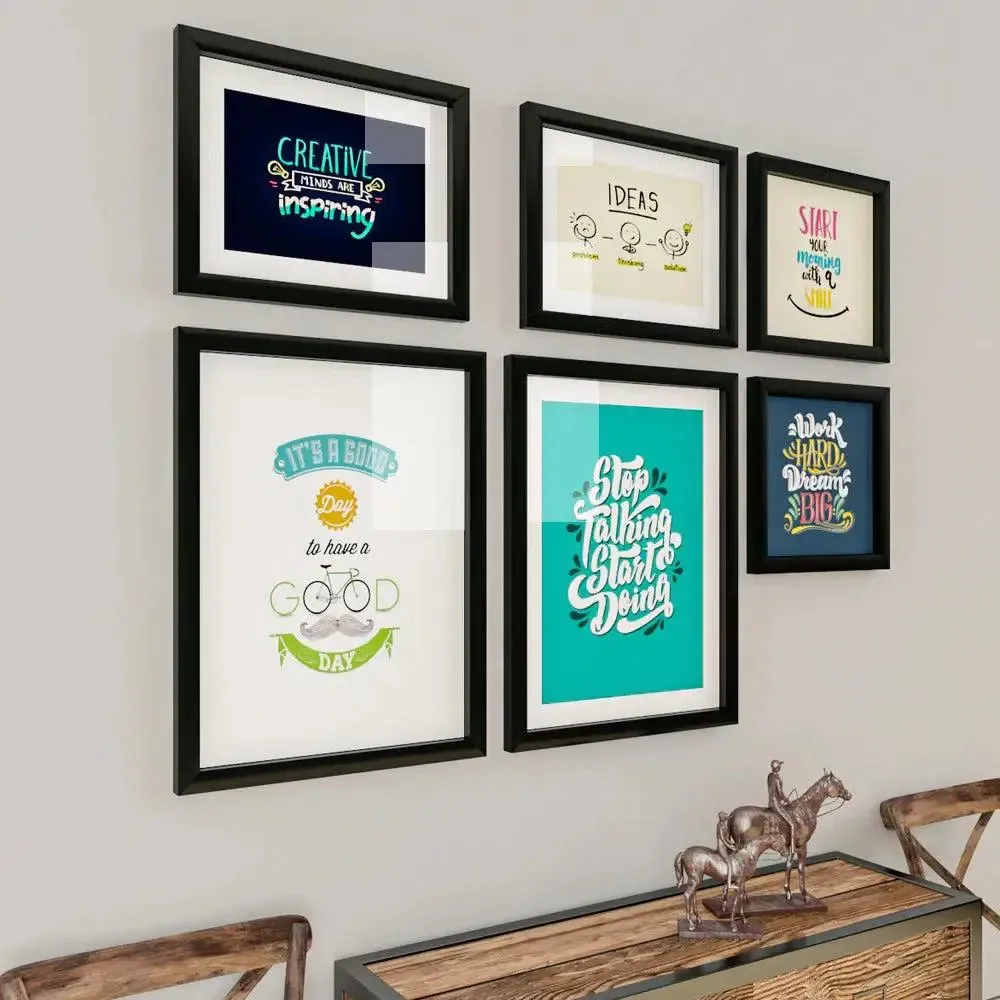 The Power Of Positive Thinking Quotes Wall Frame Photo Collage Set of 6