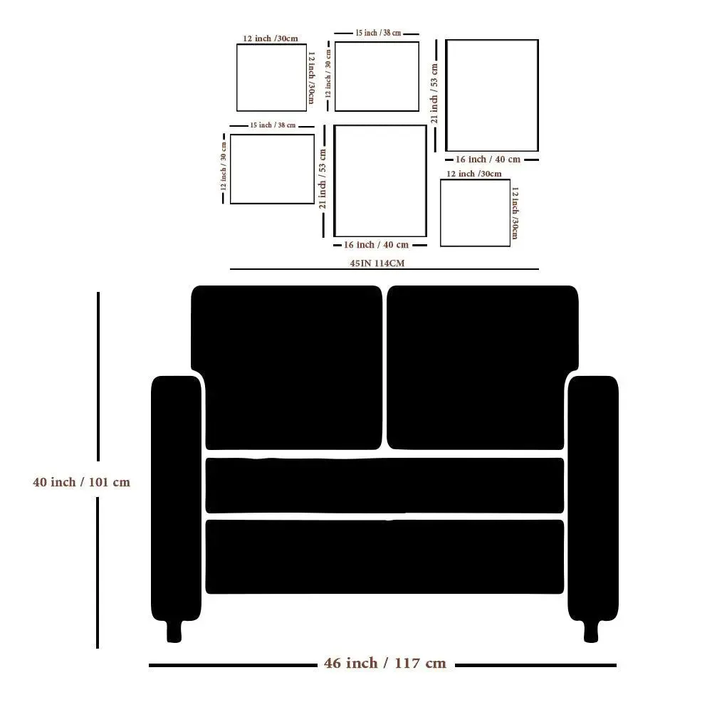 The Power Of Positive Thinking Quotes Wall Frame Photo Collage Set of 6