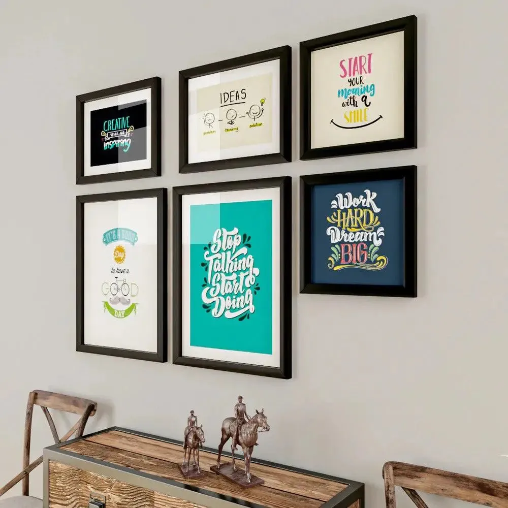 The Power Of Positive Thinking Quotes Wall Frame Photo Collage Set of 6