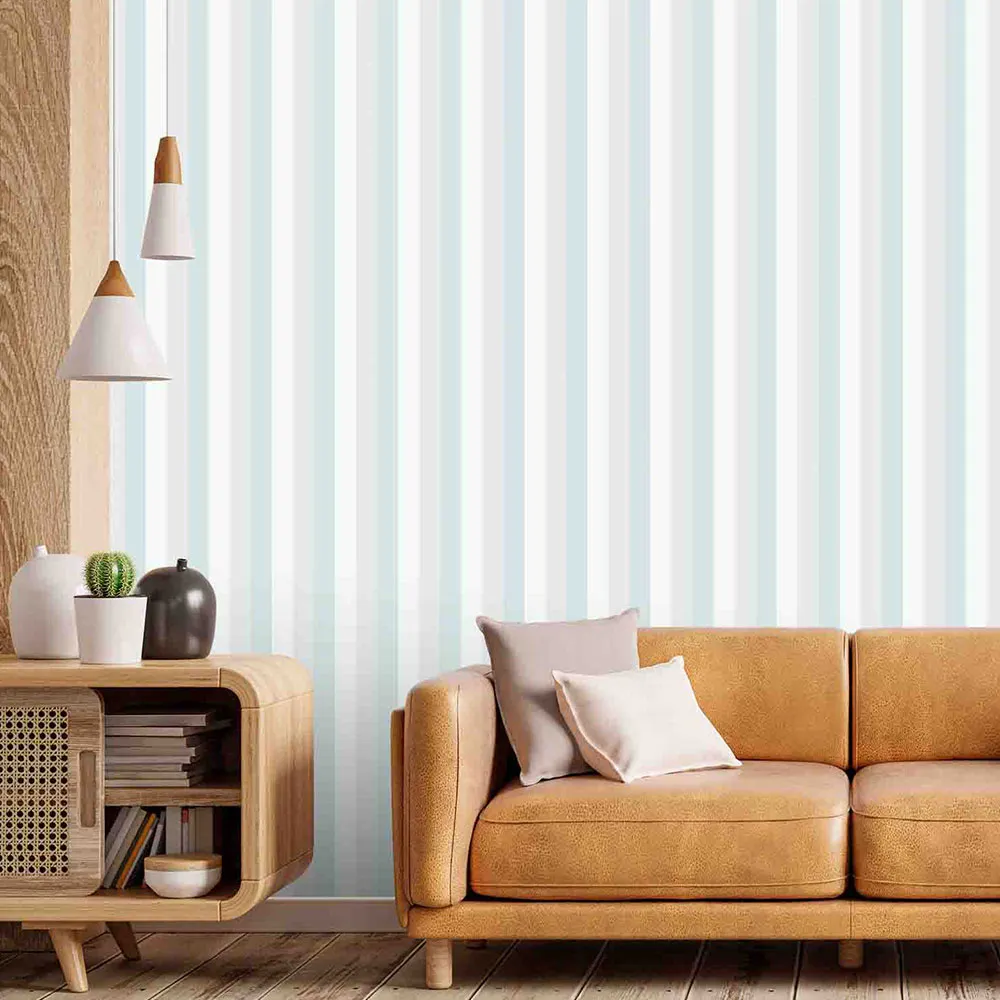 The Regimental Stripes Premium Wallpaper- The Art Of Gravure green & Blue