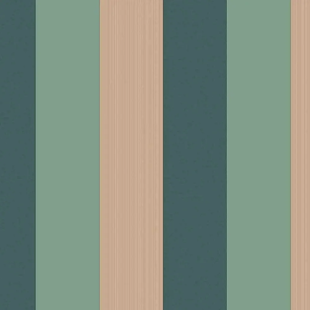The Regimental Stripes Premium Wallpaper- The Art Of Gravure green & Blue