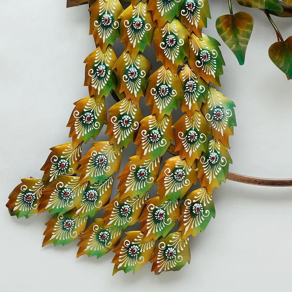 The Resting Peacock Beauty Metal Wall Art With LED Lights