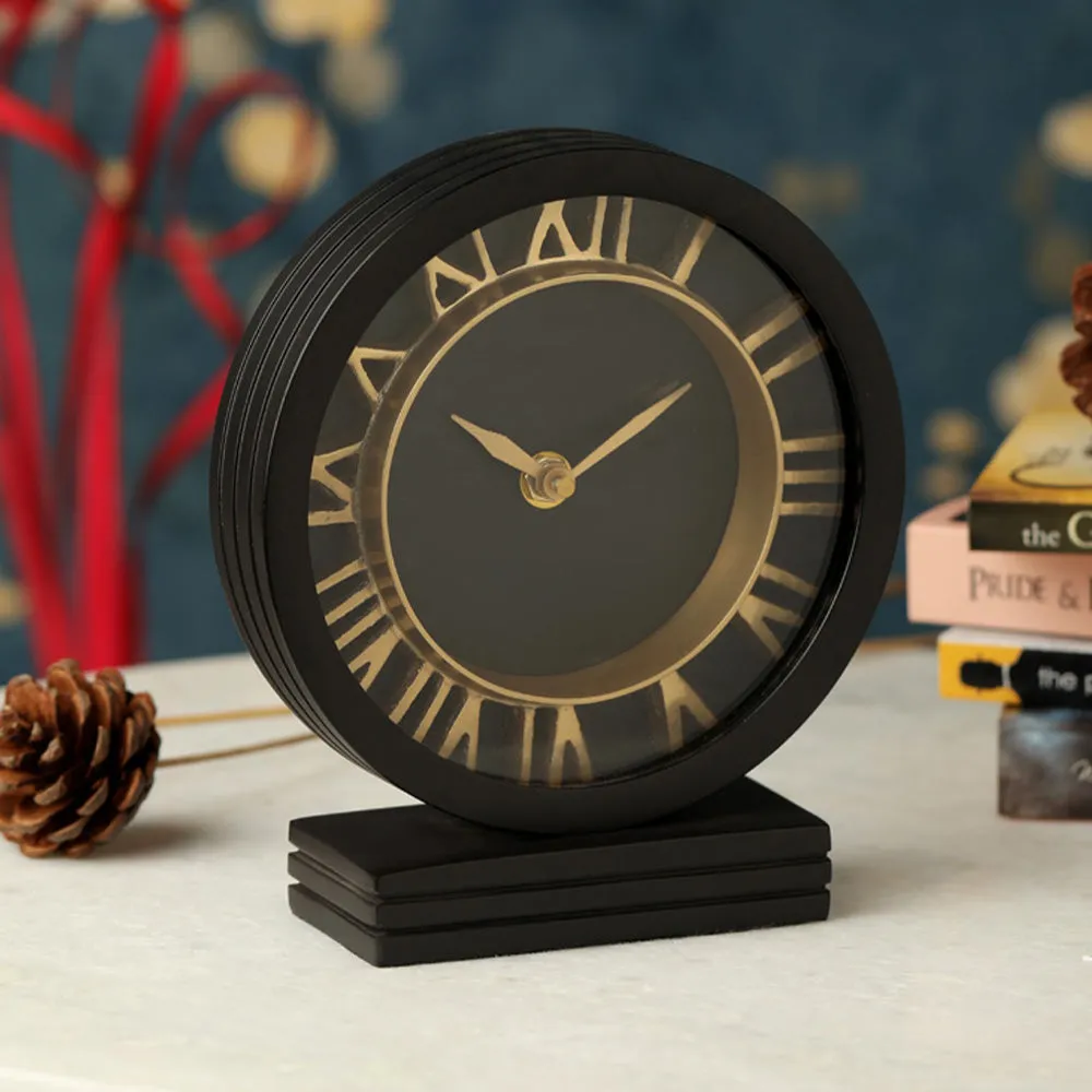 The Royal Black Table Clock