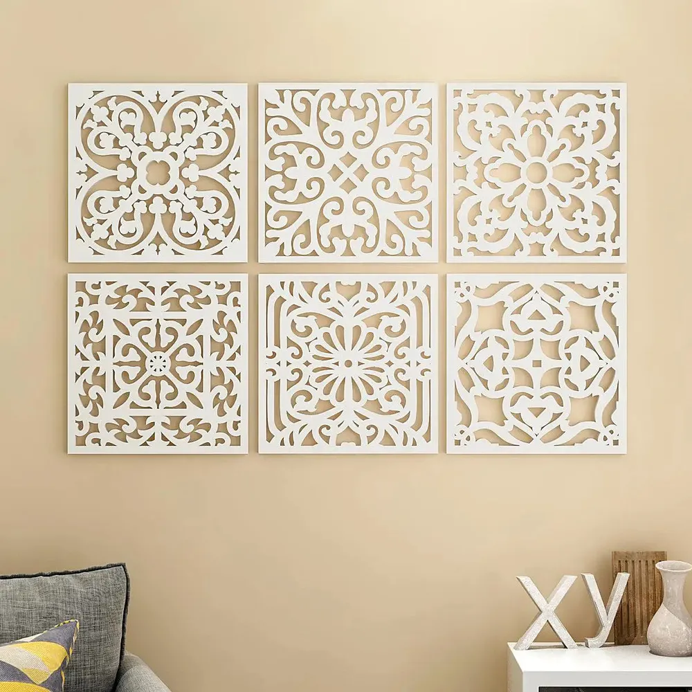 The Royal Cutwork Wooden Wall Art- Set of 6
