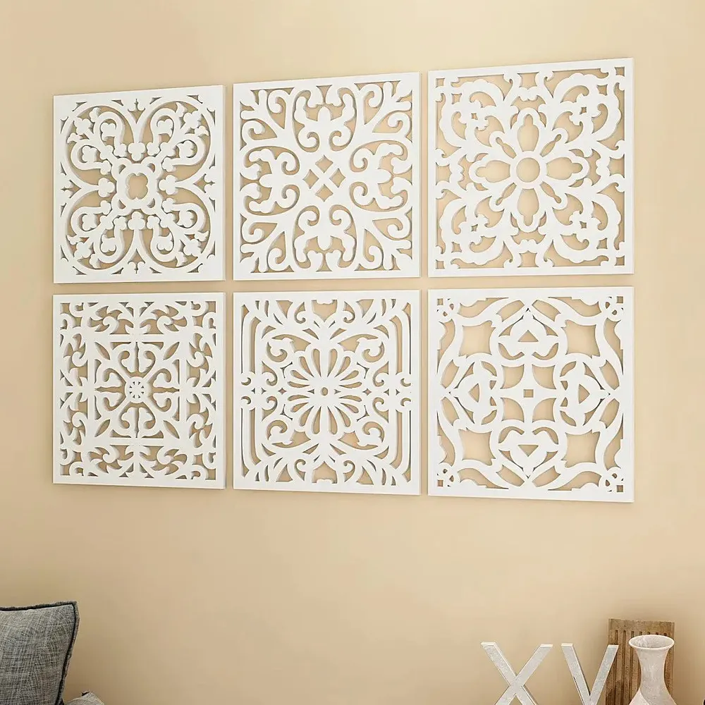 The Royal Cutwork Wooden Wall Art- Set of 6